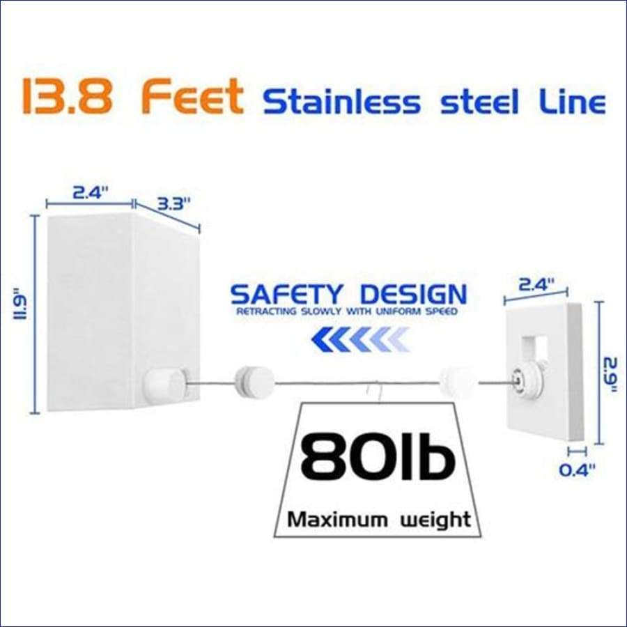 Telescopic Stainless String Invisible Clothesline