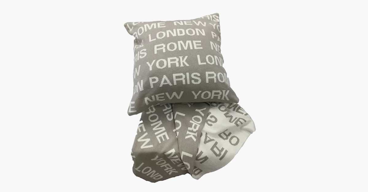 Travel The World Throw Blanket and Cushion Set