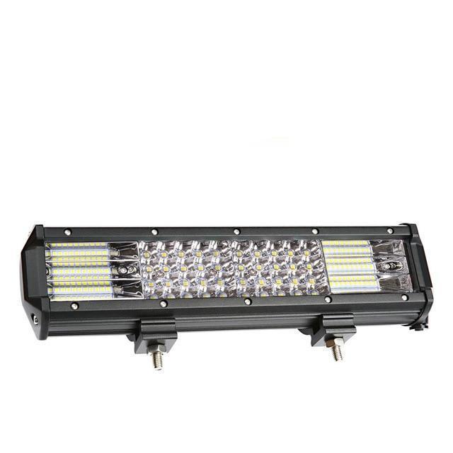 Bumper Grill Offroad LED Light Bar W/Rocker Switch Wiring Harness Tube Clamps