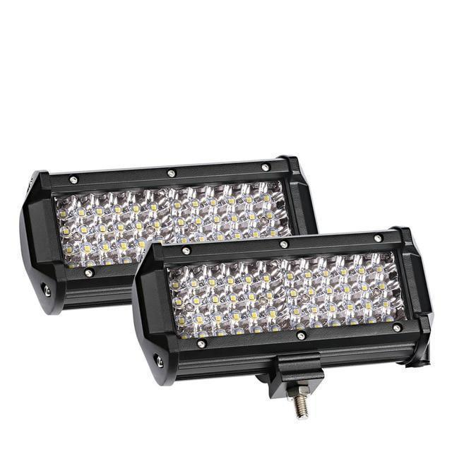 Bumper Grill Offroad LED Light Bar W/Rocker Switch Wiring Harness Tube Clamps