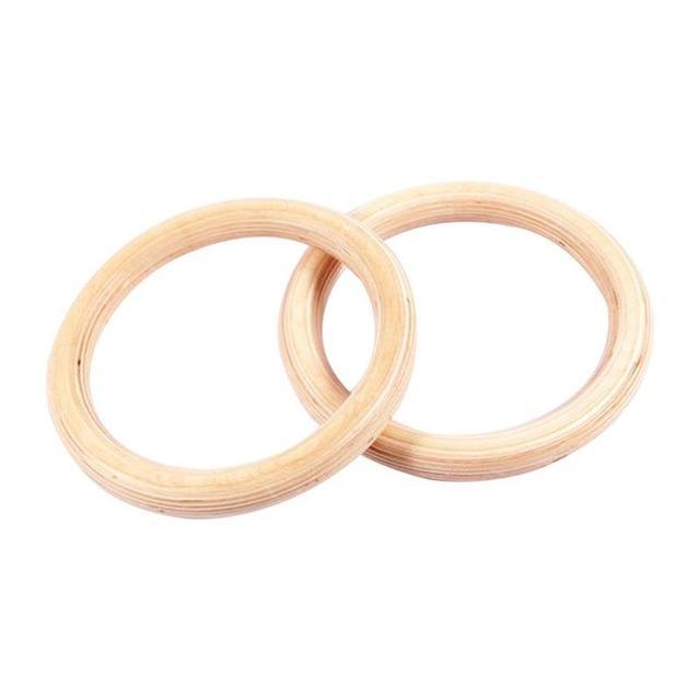 2pcs Wooden Gymnastics Birch Ring