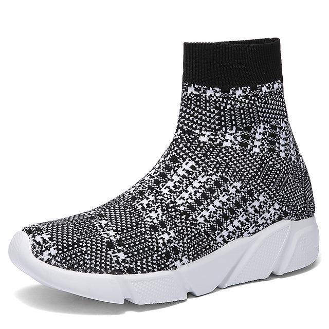 Light High Top New Breathable Flying Socks Shoes Sports Stretch Sneakers