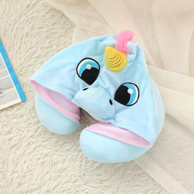 Cute Hooded Unicorn Travel Pillow