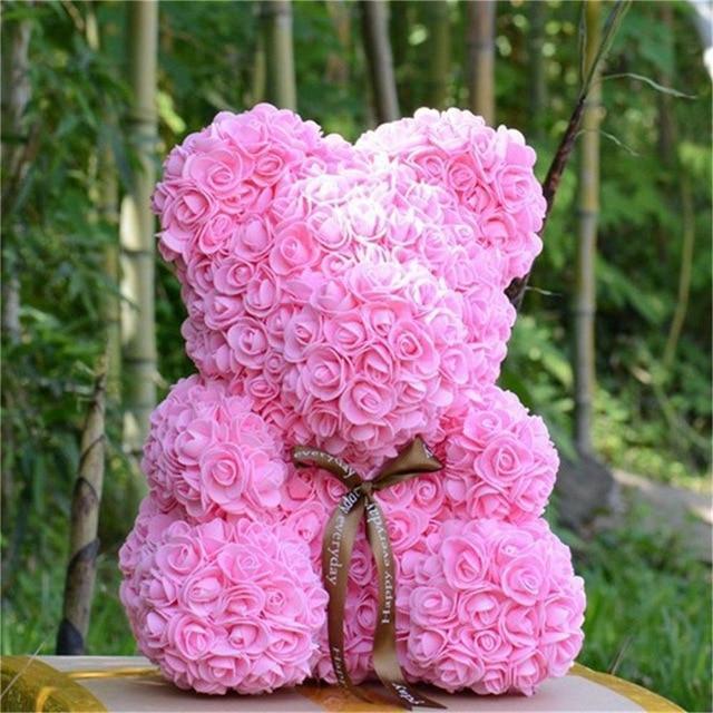 Teddy Bear Rose Flower Doll