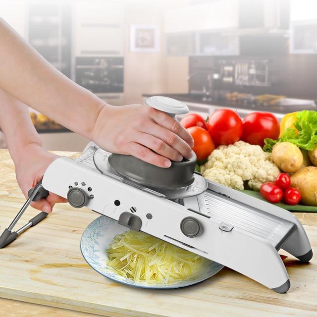 Stainless Steel Blades Vegetable Slicer Cutter Ultra Precision Adjustable Mandoline Slicer