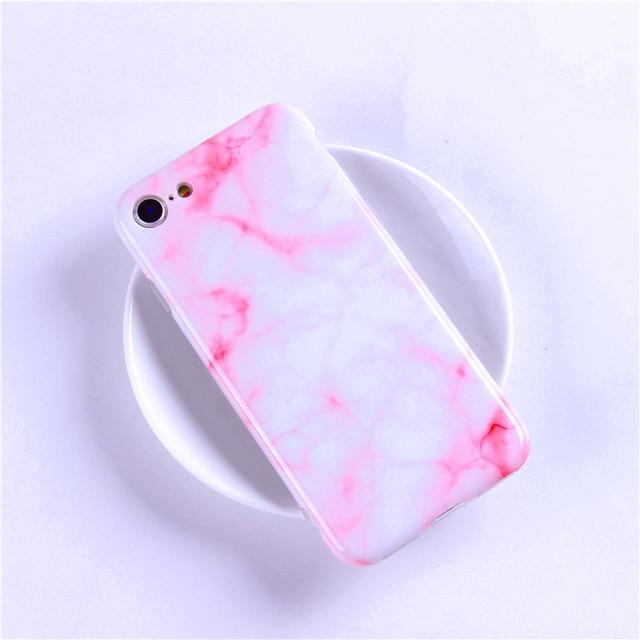 New Luxury Glossy Marble Veins Phone Case For iPhone Cover