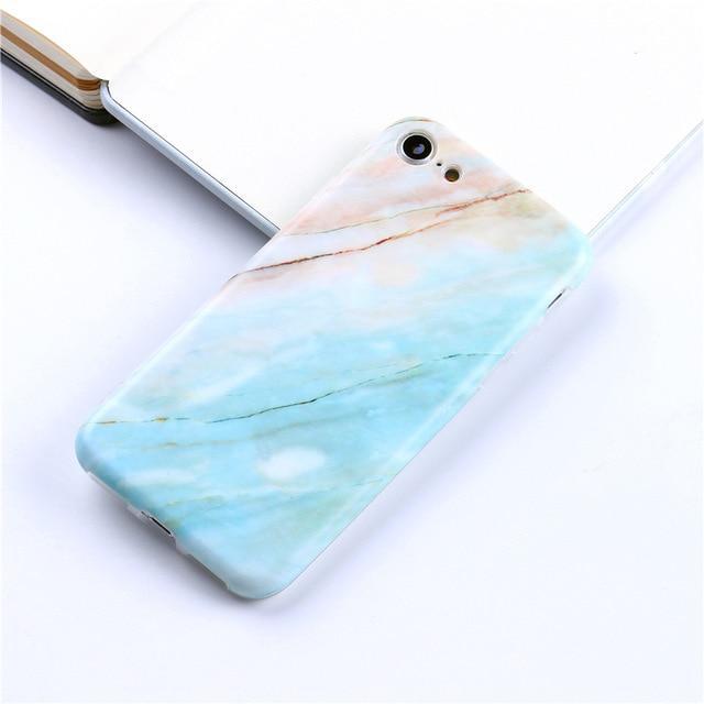 New Luxury Glossy Marble Veins Phone Case For iPhone Cover