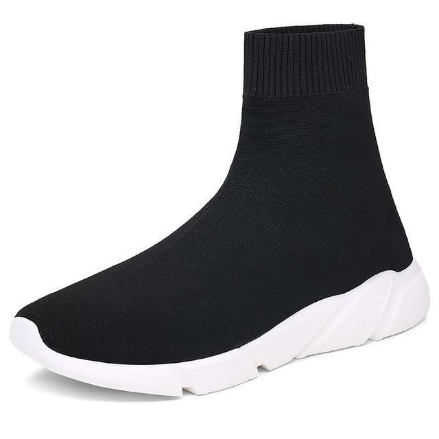 Light High Top New Breathable Flying Socks Shoes Sports Stretch Sneakers
