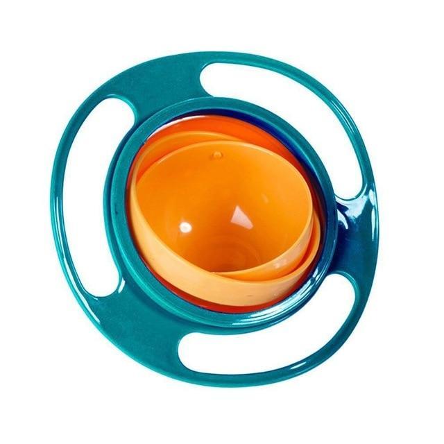 360 Rotate Spill Proof Plastic Bowl