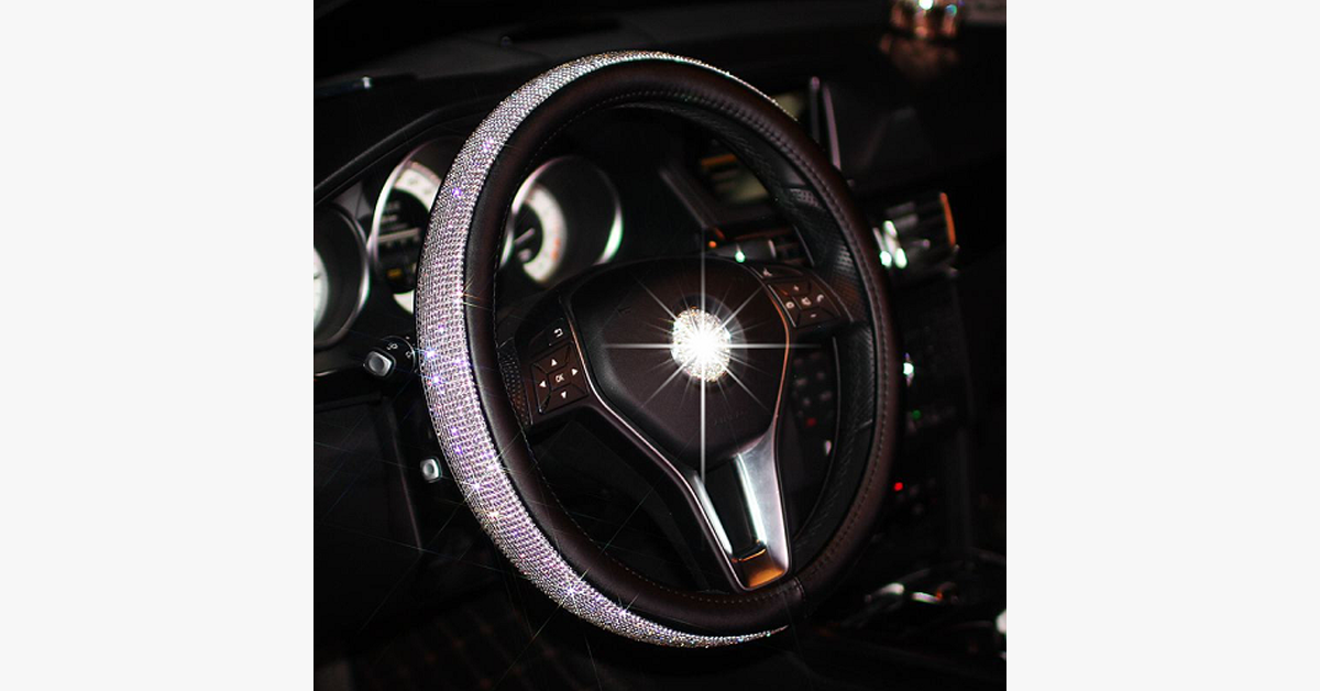 Swarovski Style Diamonds Steering Wheel Cover