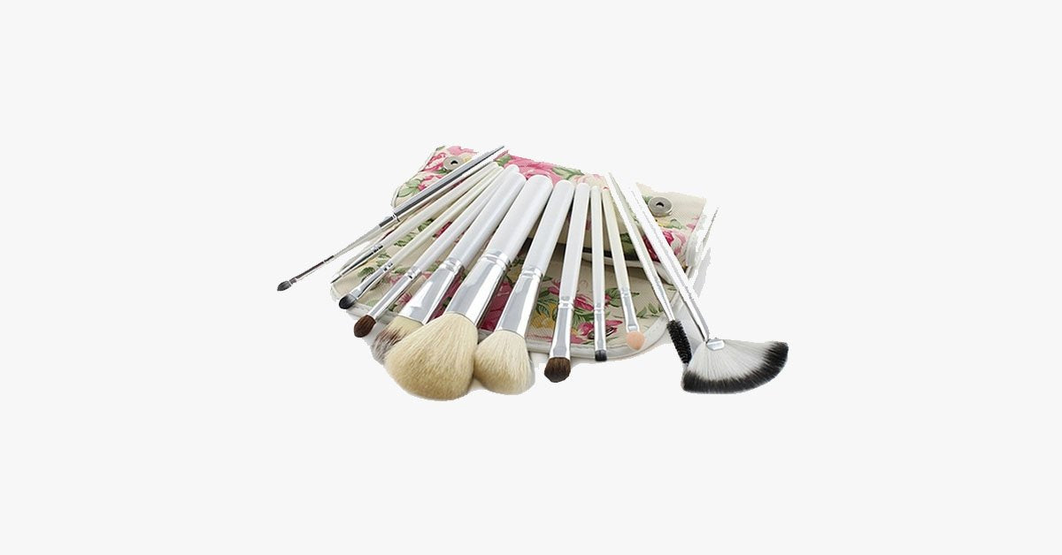 12 Piece Traditional Brush Set – Apply Makeup Easily