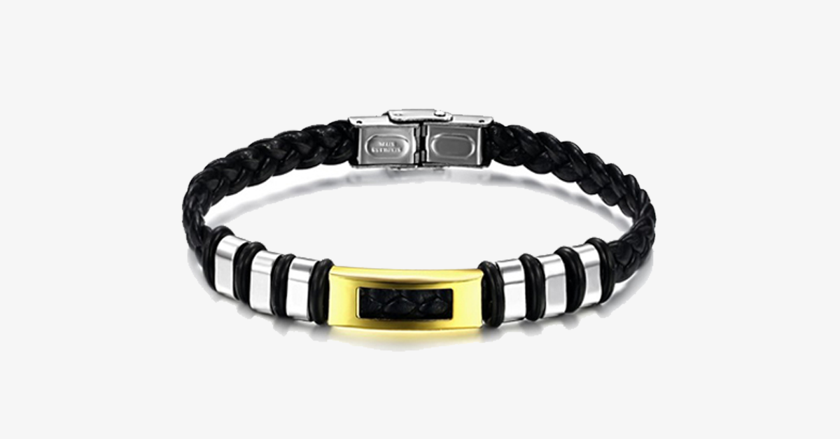 Golden Zebra Stainless Steel Men's Bracelet